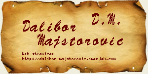 Dalibor Majstorović vizit kartica